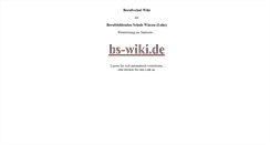 Desktop Screenshot of bs-wiki.de